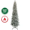 Shape Easy Snow Pine Narrow LED Tree White (76x230cmH)