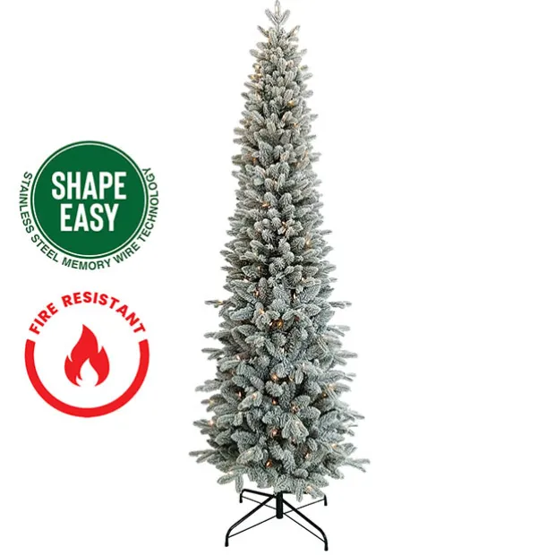 Shape Easy Snow Pine Narrow LED Tree White (76x230cmH)