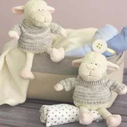 Sheep Lambert with Jumper White Green (25cmHT)