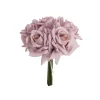 Siena Real Touch Rose Bouquet x 5 Heads Powder Pink (26cmH)