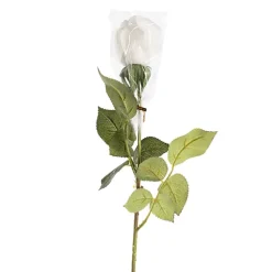 Siena Real Touch Rose Bud White (60cmH)