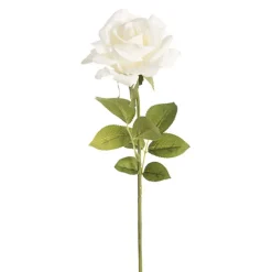 Siena Real Touch Rose Full Bloom White (60cmH)