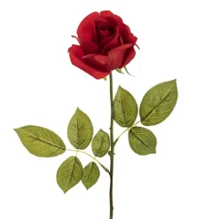 Siena Real Touch Rose Half Open Bud Red (60cmH)