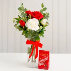 Siena Silk Rose Open White (67cmH)