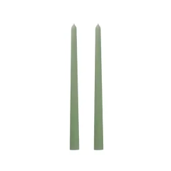 Signature Taper Dinner Candle Pack 2 Pale Sage (2x25cmH)
