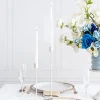 Single Metal Taper Candle Holders White (8.8x35cmH)