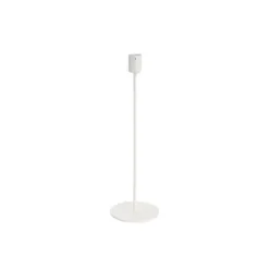 Single Metal Taper Candle Holders White (8.8x25cmH)