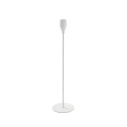 Single Metal Taper Candle Holder White (8x32.5cmH)