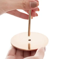 Single Metal Taper Candle Holder Gold (8x22cmH)