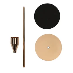 Single Metal Taper Candle Holder Gold (8x32.5cmH)