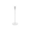Single Metal Taper Candle Holder White (8x22cmH)