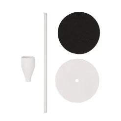 Single Metal Taper Candle Holder White (8x22cmH)