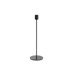 Single Metal Taper Candle Holders Black (8.8x25cmH)