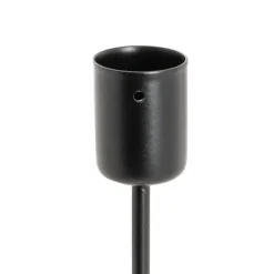 Single Metal Taper Candle Holders Black (8.8x25cmH)