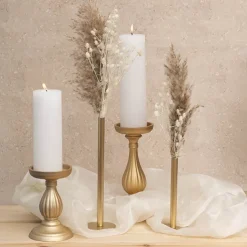 Single Metal Tube Vase Gold (8cmDx28cmH)