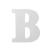 Single Wooden Letter "B" White (18cmH)