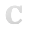 Single Wooden Letter "C" White (18cmH)