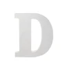 Single Wooden Letter "D" White (18cmH)
