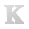 Single Wooden Letter "K" White (18cmH)