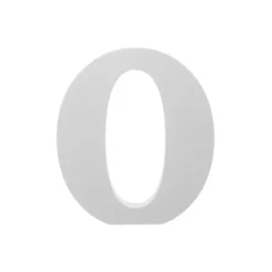 Single Wooden Letter "O" White (18cmH)