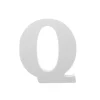 Single Wooden Letter "Q" White (18cmH)