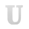 Single Wooden Letter "U" White (18cmH)
