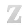 Single Wooden Letter "Z" White (18cmH)