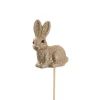 Sitting Bunny Rabbit Pick Pack 2 Glitter Champagne (25cmH)