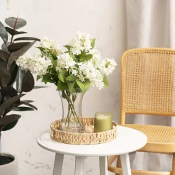 Sophia Flower Arrangement w Resin Water White (30x44cmH)