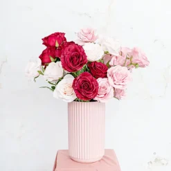 Sophie Open Rose Stem Dusty Pink (11.5cmDx51cmH)