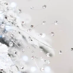 Sparkling Diamante Spray Silver (74cmH)