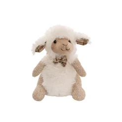 Spencer the Lamb w Bow Tie Plush Soft Toy Brown (22cmST)