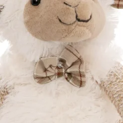 Spencer the Lamb w Bow Tie Plush Soft Toy Brown (22cmST)