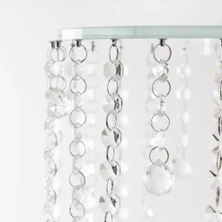 Spiral Crystal Centrepiece Stand Round Clear (62cmH)