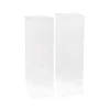 Square Acrylic Plinth Set 2 Clear (29x80cmH)