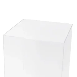 Square Deluxe Acrylic Plinth Set 2 Clear (29x100cmH)