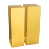 Square Deluxe Acrylic Plinth Set 2 Mirror Gold (30x90cmH)
