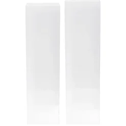Square Deluxe Acrylic Plinth Set 2 Clear (29x120cmH)