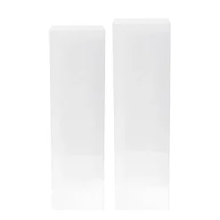 Square Deluxe Acrylic Plinth Set 2 Clear (30x90cmH)