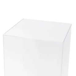 Square Deluxe Acrylic Plinth Set 2 Clear (30x90cmH)