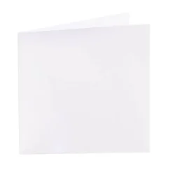 Square Folded Card & Envelope Blank White Pack 25 (10x10cmH)
