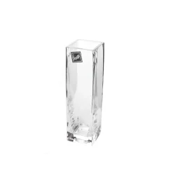 Square Glass Bud Vase Clear (4cmDx15cm)