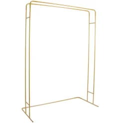 Square Metal Wedding Flower Arch Shiny Gold (151Wx19Dx210cm