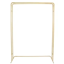 Square Metal Wedding Flower Arch Shiny Gold (151Wx19Dx210cm