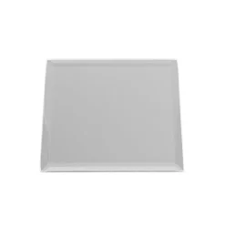 Square Mirror Glass Bevelled Plate Pack 4 Silver (15x15cmH)