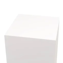 Square Perspex Acrylic Plinth Set 2 White (30x90cmH)