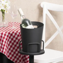 Stainless Steel Ice Bucket w Handle 5L Black(18x13.5x21.5cm)