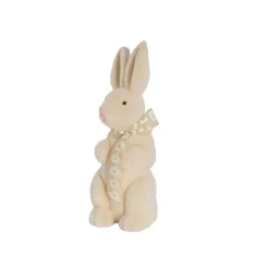 Standing Bunny Rabbit w Sunflower Bow Cream (26.5cmH)