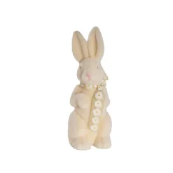 Standing Bunny Rabbit w Sunflower Bow Cream (26.5cmH)