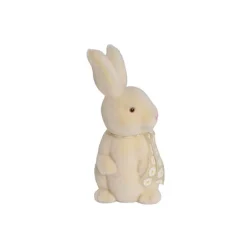 Standing Bunny Rabbit w Turning Head & Bow Cream (25.5cmH)